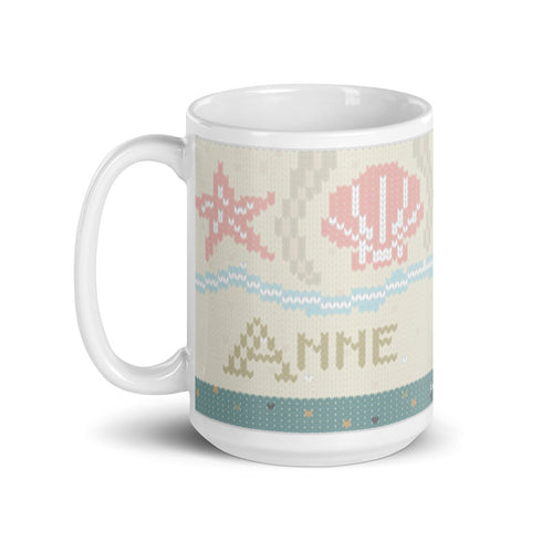 Seashells by the Seaside Knitting Mug